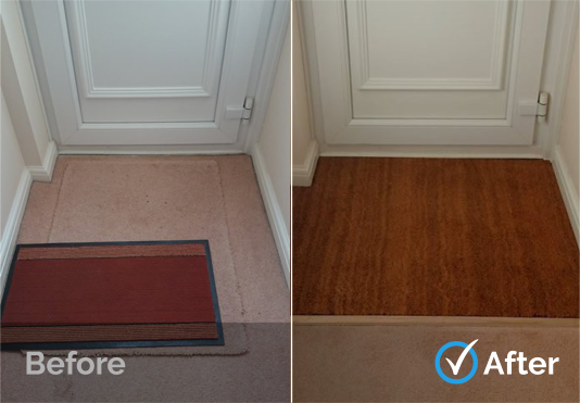 Doorway Coir Mat Installation