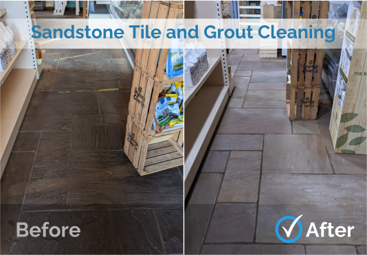 Sandstone Tile and Grout Cleaning