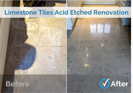 Limestone Tiles Acid Etched Renovation
